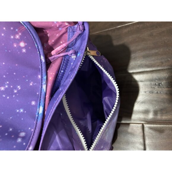 Mossimo Supply Co Galaxy Print Backpack Purple Adjustable Straps Zipper Pockets - Picture 4 of 12